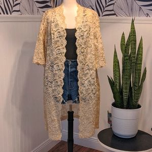 Vintage 1950s Lace Duster Jacket
